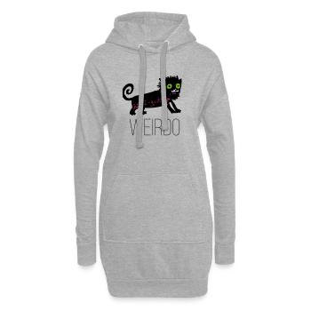 Seltsam - Hoodie-Kleid - Grau meliert - Vorne