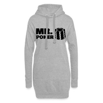 MR POKER - Hoodie-Kleid - Grau meliert - Vorne