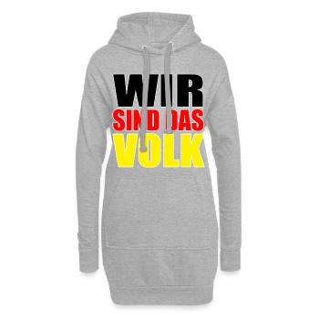 Wir sind das Volk Quarantäne - Hoodie-Kleid - Grau meliert - Vorne