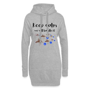 Moustique Corona disant - Sweat-shirt à capuche long Femme - gris chiné - Devant