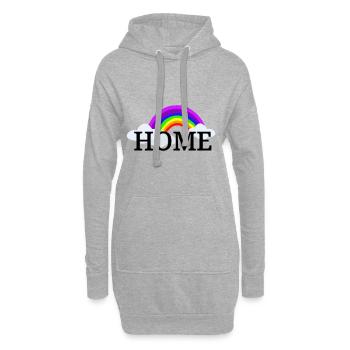 Arc-en-ciel cadeau chemises arc-en-ciel Accueil Accueil - Sweat-shirt à capuche long Femme - gris chiné - Devant