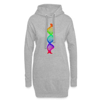 DNA - Hoodie-Kleid - Grau meliert - Vorne