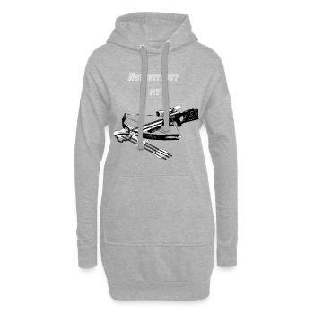 Not without my crossbow - Hoodie-Kleid - Grau meliert - Vorne