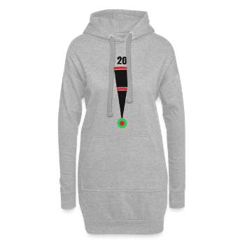 Dart Triple 20 180 Darts Darten - Hoodie-Kleid - Grau meliert - Vorne