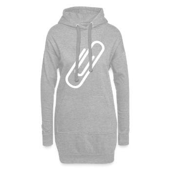 Büroklammer - Hoodie-Kleid - Grau meliert - Vorne