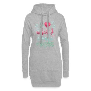 Hebamme Doula Geburtshelfer Geschenke - Hoodie-Kleid - Grau meliert - Vorne