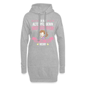 Altenpflegerin Pflegerin Beruf Spruch Altenpflege - Hoodie-Kleid - Grau meliert - Vorne