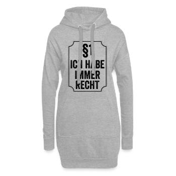 Anwalt Sprüche | Jura Jurist Anwälte Geschenkideen - Hoodie-Kleid - Grau meliert - Vorne