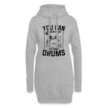 Schlagzeuger | Schlagzeug Drummer Musik Geschenke - Hoodie-Kleid - Grau meliert - Vorne