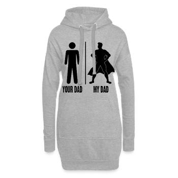 Your Dad My Dad - Hoodie-Kleid - Grau meliert - Vorne
