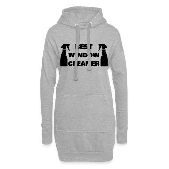 BEST WINDOW CLEANER - Sweat-shirt à capuche long Femme - gris chiné - Devant