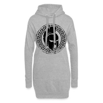 Casque Spartan Fitness Logo Spartan - Sweat-shirt à capuche long Femme - gris chiné - Devant