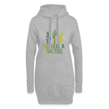 Umarme einen Kaktus - Ironic and Sarcastic Anti Social - Hoodie-Kleid - Grau meliert - Vorne