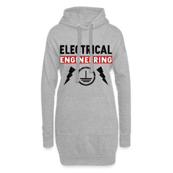 Ingénieur éléctricien - Sweat-shirt à capuche long Femme - gris chiné - Devant