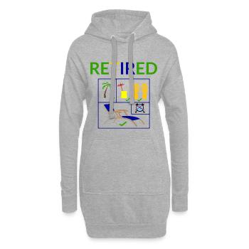 retirement - Hoodie Dress - heather grey - Front