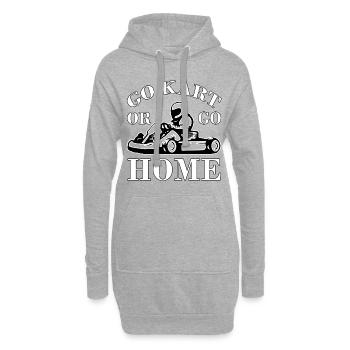 Cadeau de piste de karting Gokart Motorsport Racing - Sweat-shirt à capuche long Femme - gris chiné - Devant