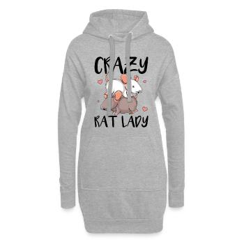 Ratte Haustier | Ratten Haustiere Käfig Geschenke - Hoodie-Kleid - Grau meliert - Vorne