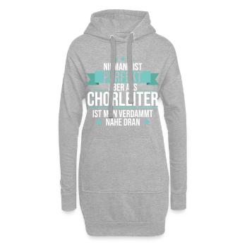 Chor Chorleiter Dirigent Chorleitung Spruch - Hoodie-Kleid - Grau meliert - Vorne