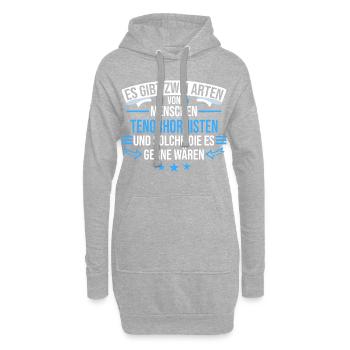 Tenorhorn Blasinstrument Tenorhornist Spruch - Hoodie-Kleid - Grau meliert - Vorne