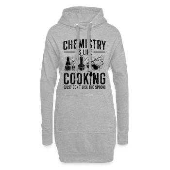 Chimiste Science | Laboratoire de chimie Idées cadeaux - Sweat-shirt à capuche long Femme - gris chiné - Devant