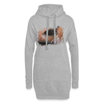 Gitarre - Hoodie-Kleid - Grau meliert - Vorne