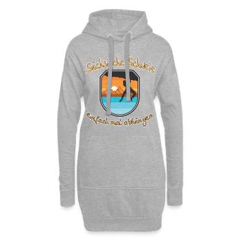 Sächsische Schweiz Klettern - Hoodie-Kleid - Grau meliert - Vorne