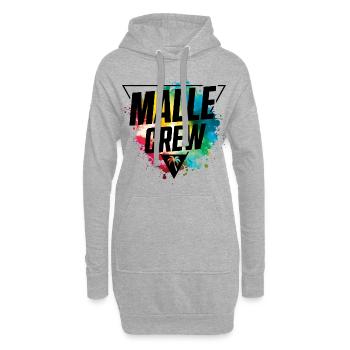 malle crew bunt klecks - Hoodie-Kleid - Grau meliert - Vorne