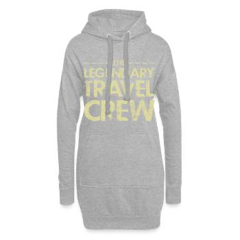 Travel Crew Spruch - Hoodie-Kleid - Grau meliert - Vorne