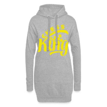 Chess King Chess dicton - Sweat-shirt à capuche long Femme - gris chiné - Devant
