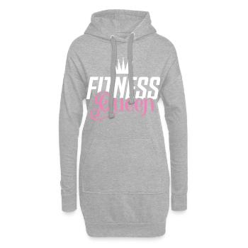 Fitness Queen Krone Workout - Hoodie-Kleid - Grau meliert - Vorne