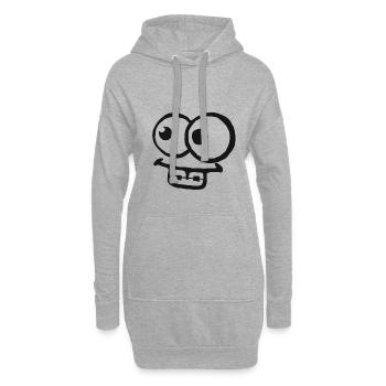 Zahnspange Gesicht Zähne Zahn Spange Geschenk - Hoodie-Kleid - Grau meliert - Vorne