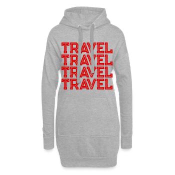 Travel Reisen Urlaub - Hoodie-Kleid - Grau meliert - Vorne