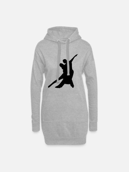 Tango Tanzen - Hoodie-Kleid - Grau meliert