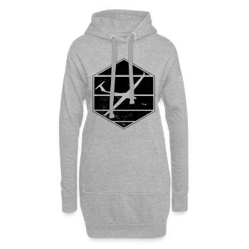 Vol à voile | Cadeaux de vol à voile - Sweat-shirt à capuche long Femme - gris chiné - Devant