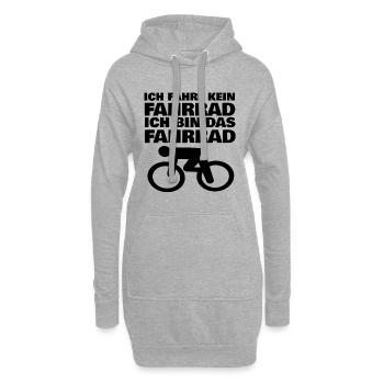 LUSTIGE FAHRRAD SPRÜCHE - Hoodie-Kleid - Grau meliert - Vorne