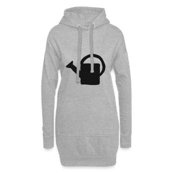 Gießkanne Gärtner Garten Gießen Geschenk - Hoodie-Kleid - Grau meliert - Vorne