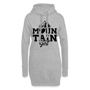 Berg Mädchen Liebe Herz - Hoodie-Kleid - Grau meliert - Vorne