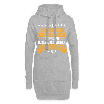 Fliesenleger Handwerker Bauarbeiter Beruf Spruch - Hoodie-Kleid - Grau meliert - Vorne