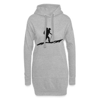 Randonneurs Walking Walking Walk Wandeurng - Sweat-shirt à capuche long Femme - gris chiné - Devant