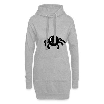 costume d'araignée cadeau halloween araignée mignonne - Sweat-shirt à capuche long Femme - gris chiné - Devant
