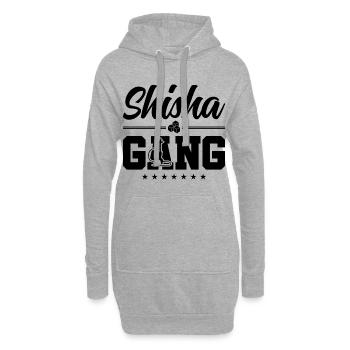 Fumeurs de shisha - Sweat-shirt à capuche long Femme - gris chiné - Devant