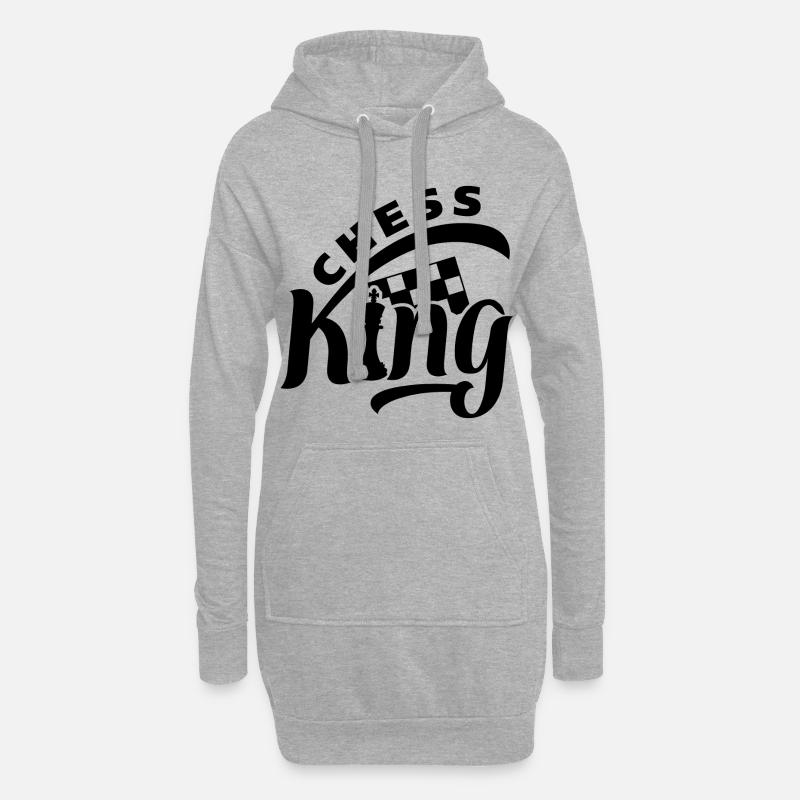 Chess King Chess disant - Sweat-shirt à capuche long Femme - gris chiné