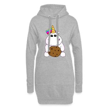 Licorne Licornes Cookie Biscuit Bonbons Licorne - Sweat-shirt à capuche long Femme - gris chiné - Devant