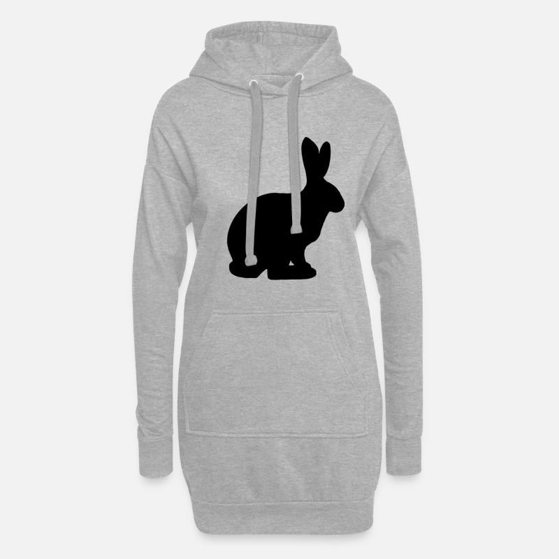 Bunny easter bunny rabbit gift pet - Hoodie Dress - heather grey