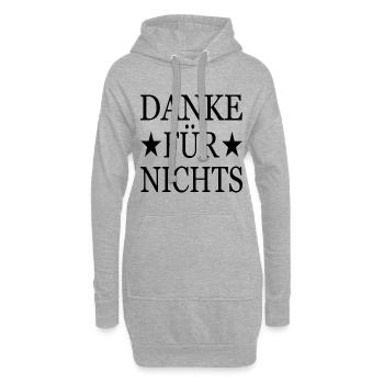 Danke für nichts - Hoodie-Kleid - Grau meliert - Vorne