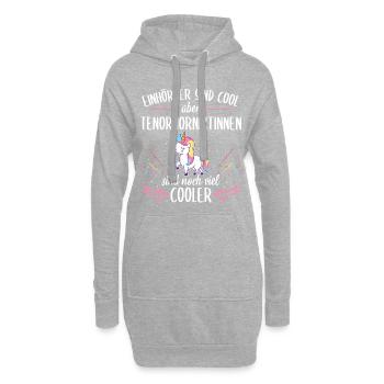 Tenorhorn Blasinstrument Tenorhornist Spruch - Hoodie-Kleid - Grau meliert - Vorne