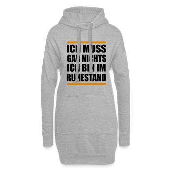 Lustig Rente Rentner Ruhestand - Hoodie-Kleid - Grau meliert - Vorne