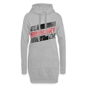 Es Eskaliert Eh - lustiger Feier Party Spruch - Hoodie-Kleid - Grau meliert - Vorne