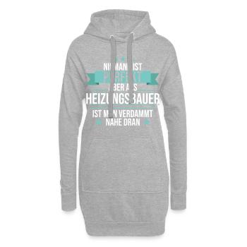 Heizungsbauer Heizungsbau Bauarbeiter Beruf Spruch - Hoodie-Kleid - Grau meliert - Vorne