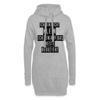 Ich bin nicht klein - Hoodie-Kleid - Grau meliert - Vorne